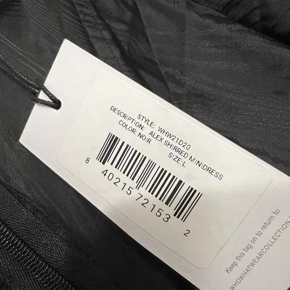 WHO WHAT WEAR COLLECTION Alex Shirred Minidress - L - Picture 6 of 7